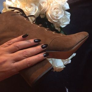 Suède camel booties